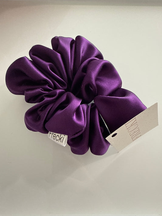 grape silk scrunchie