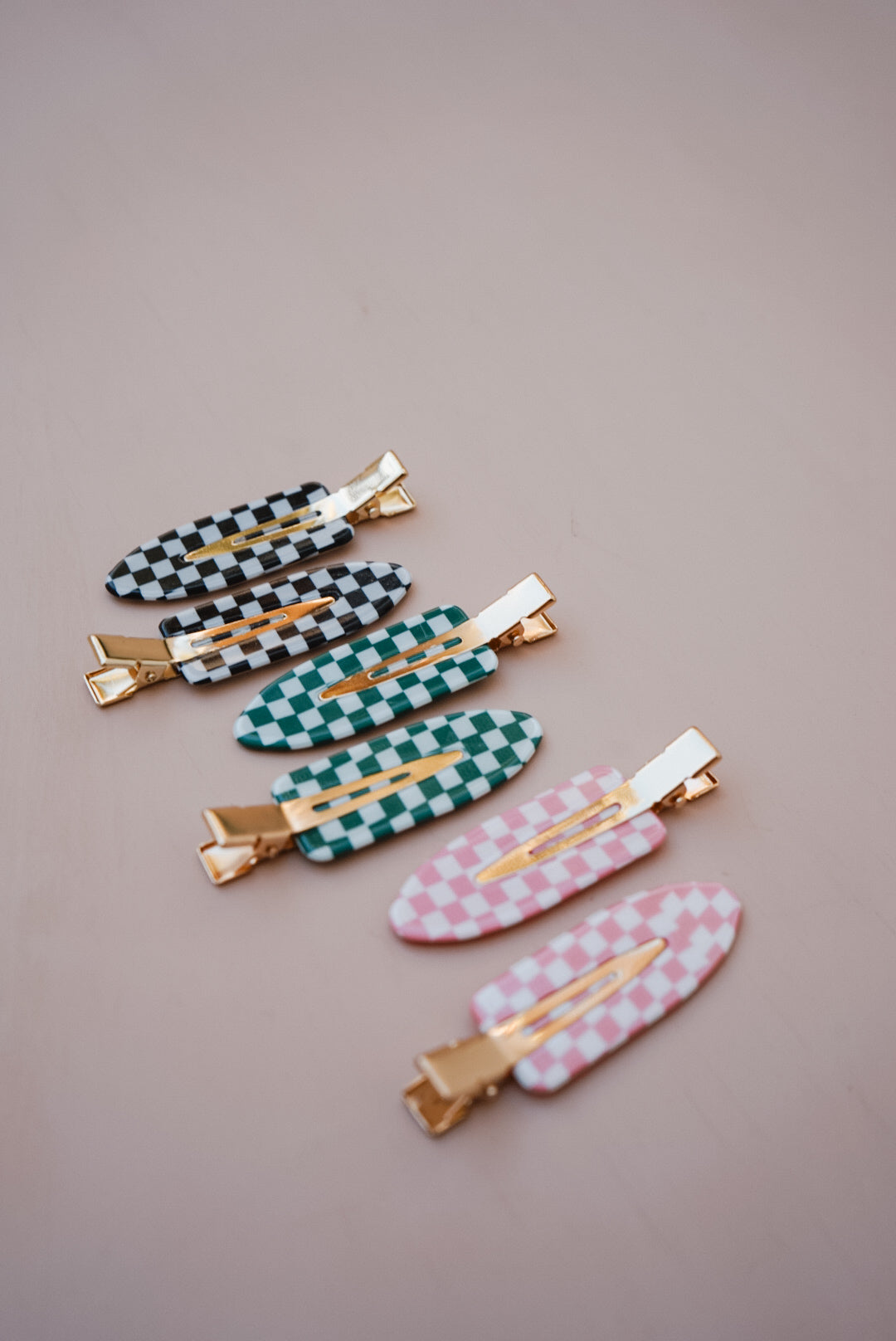 grwm checker clips (3 color options/pack of 2)