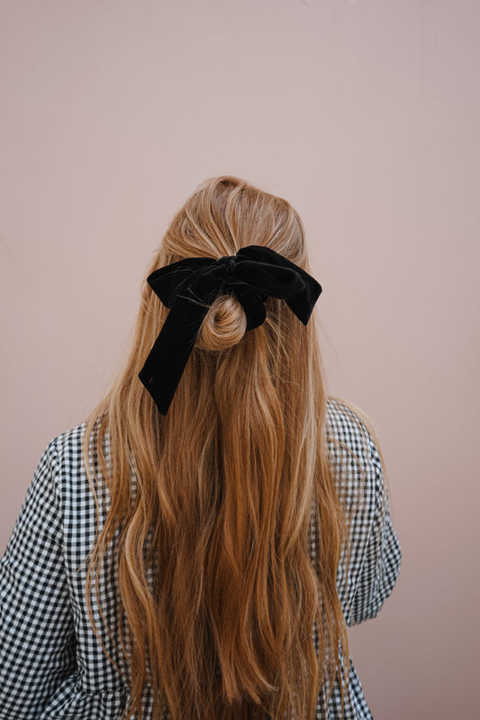 velvet bow scrunchie