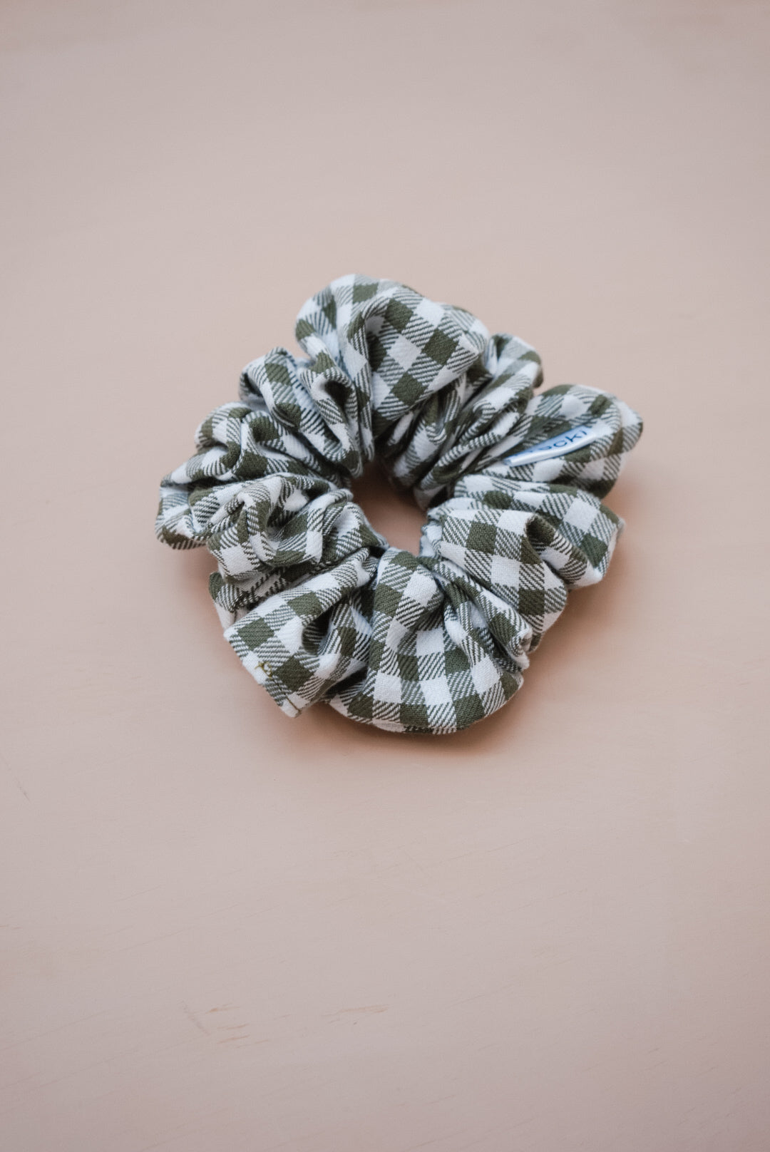 green plaid oversized scrunchie