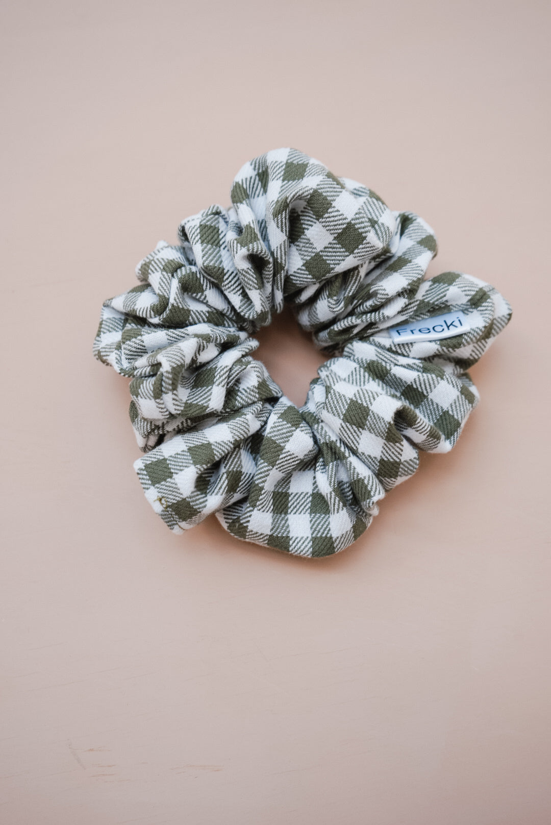 green plaid oversized scrunchie