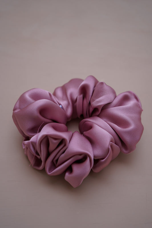 rose silk charmeuse oversized scrunchie