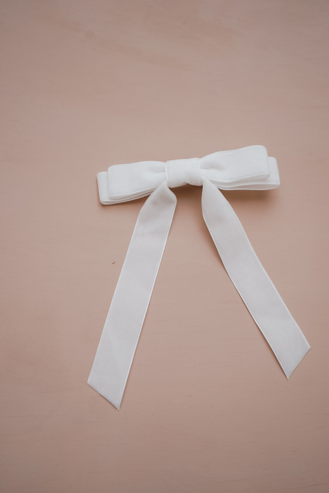 true love white velvet bow