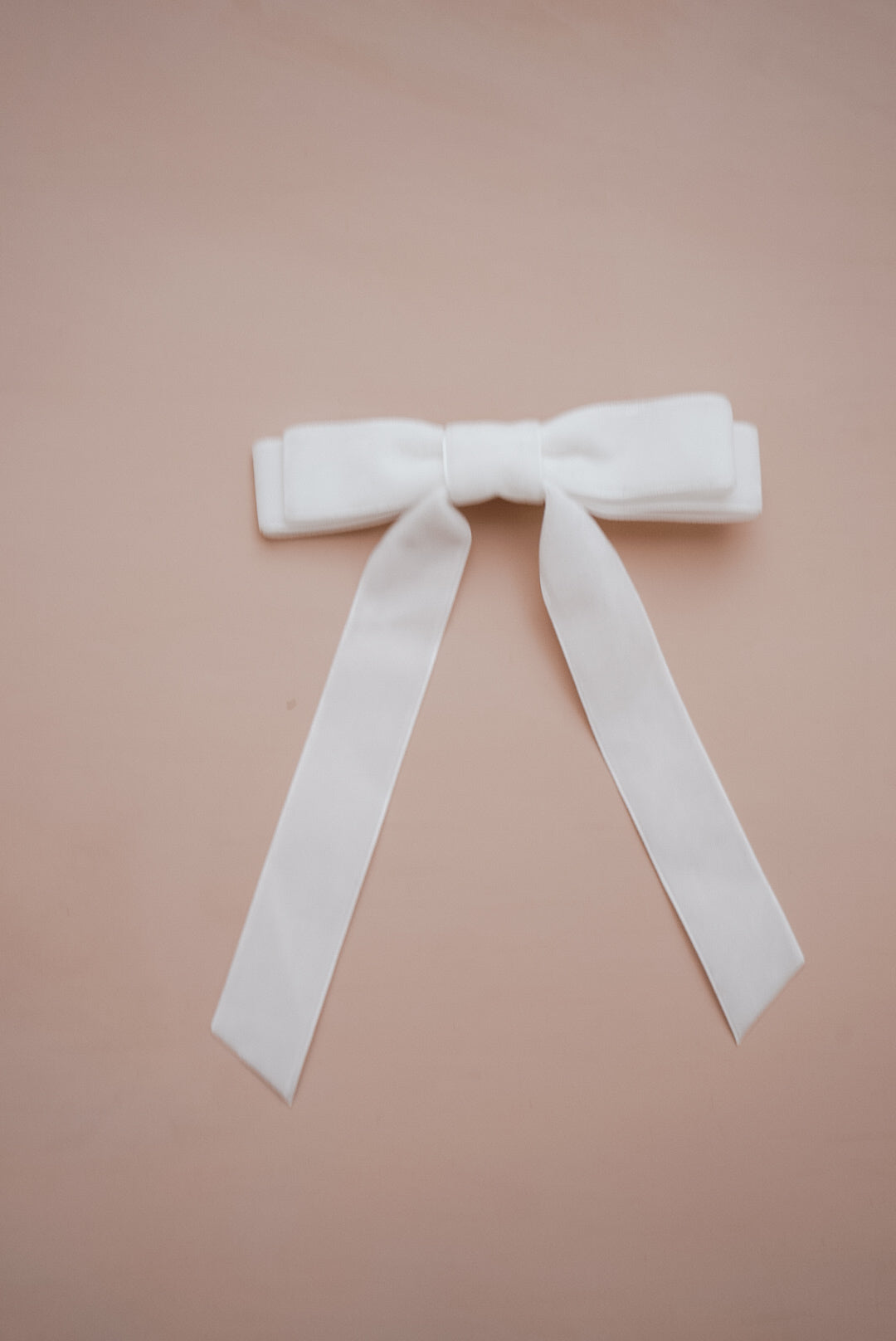 true love white velvet bow