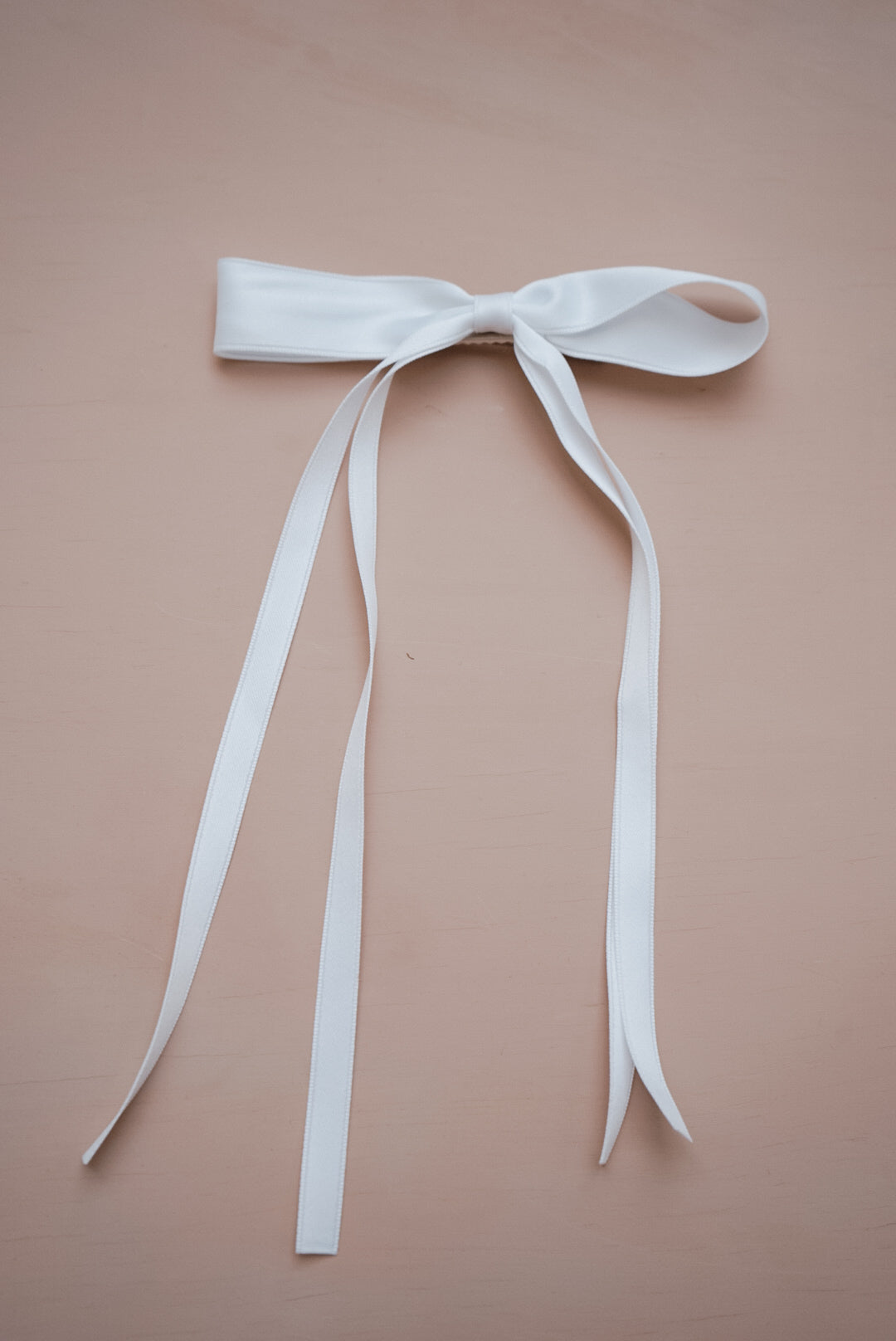 luv ya white silk bow