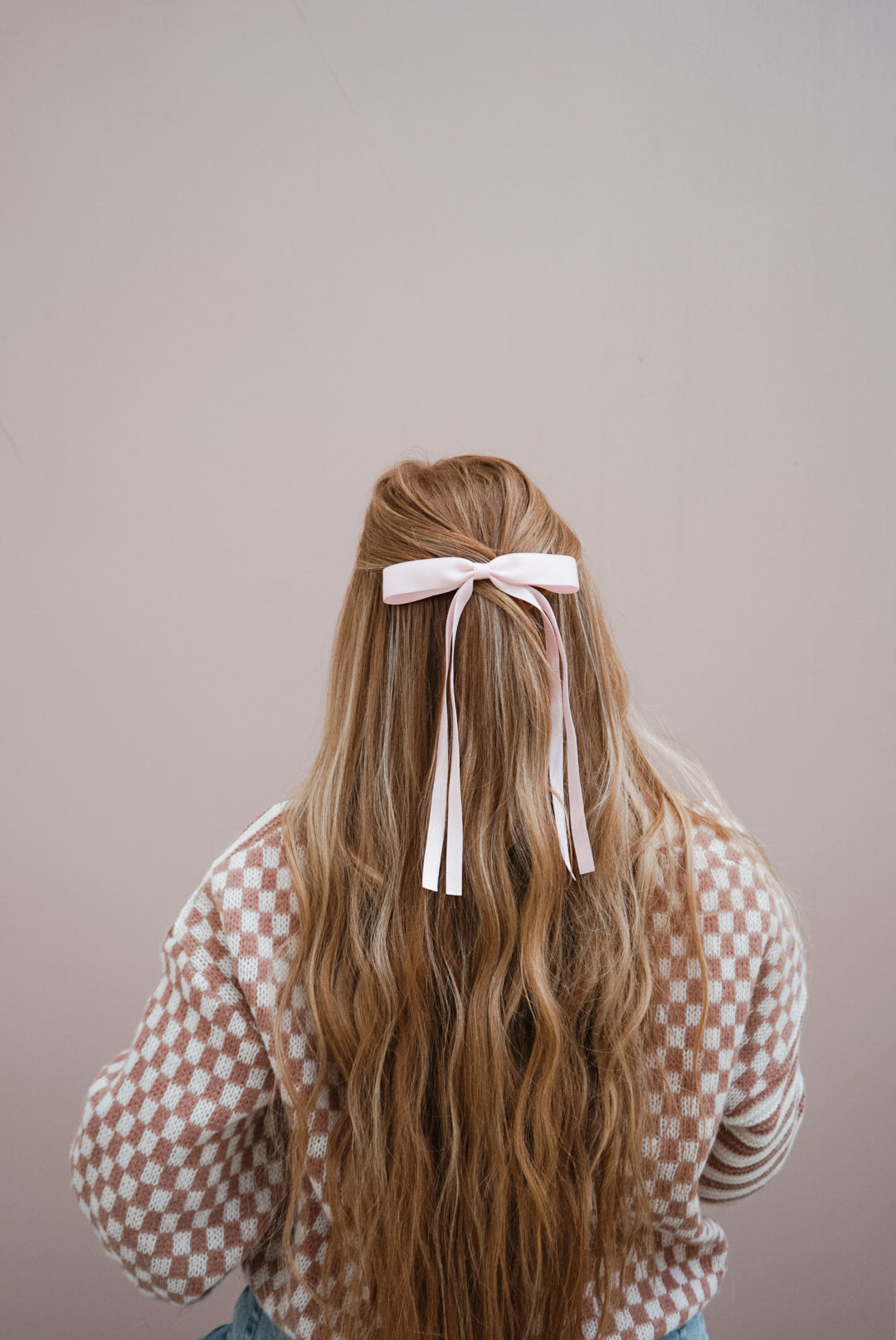 xoxo pink silk bow