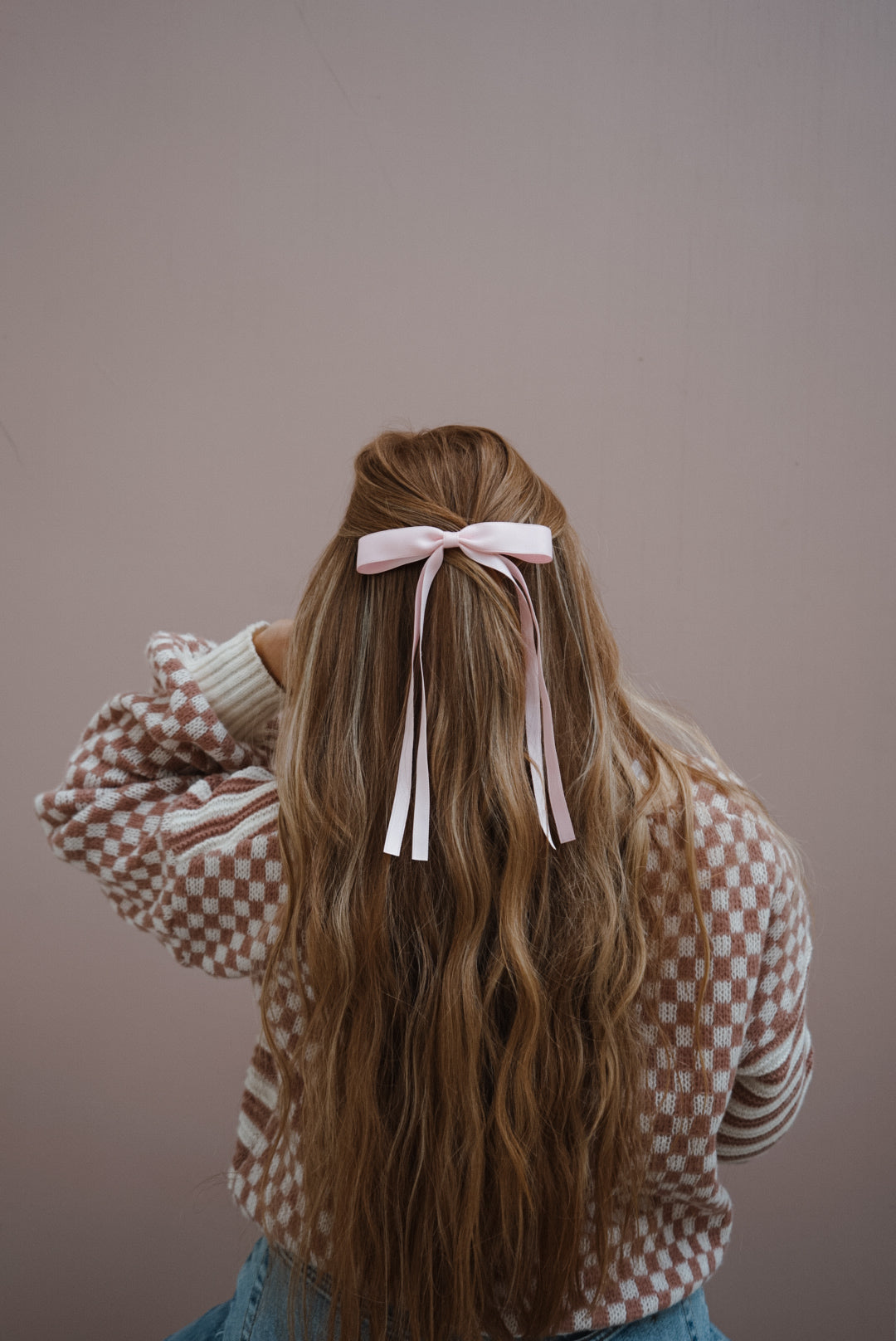 xoxo pink silk bow