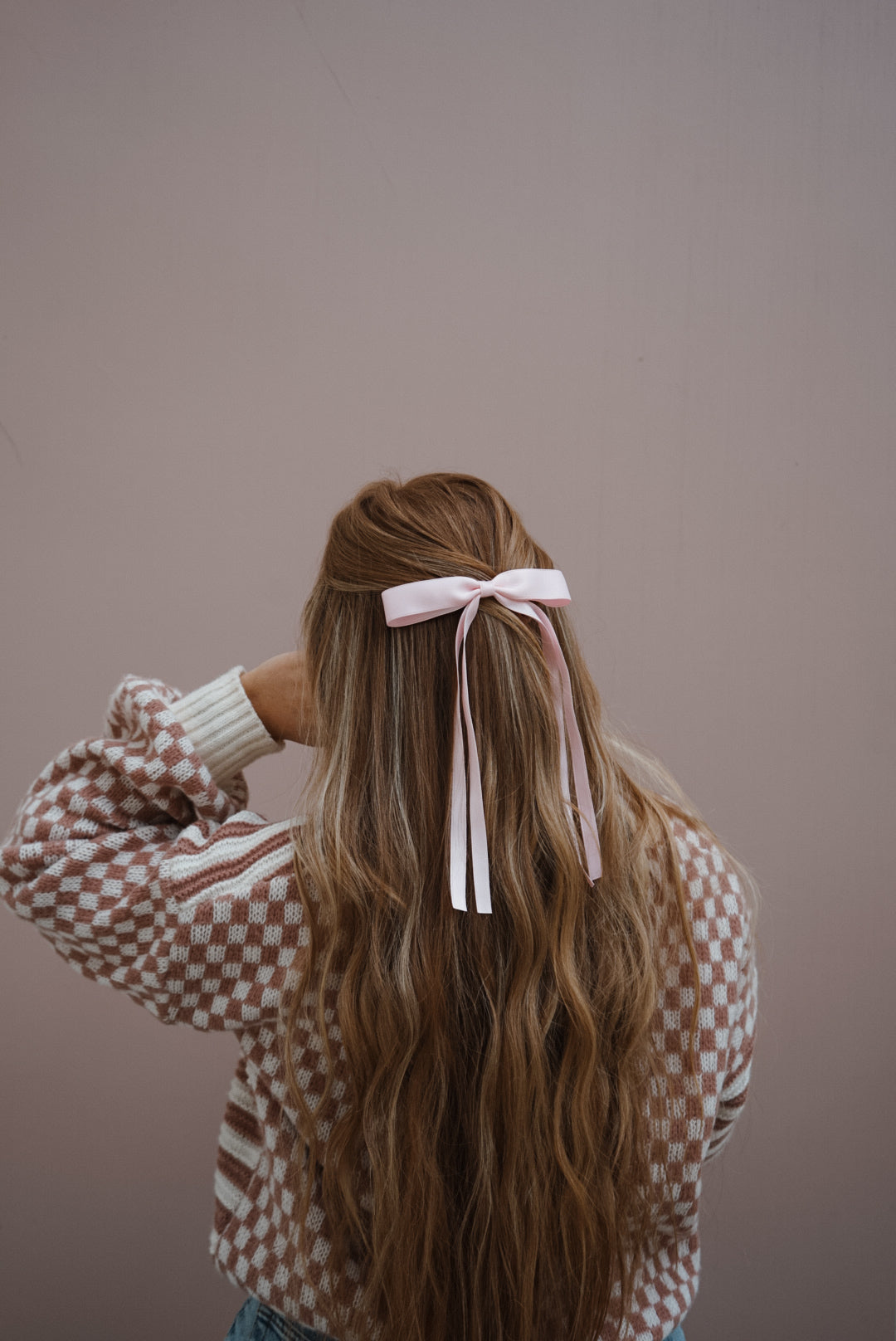 xoxo pink silk bow