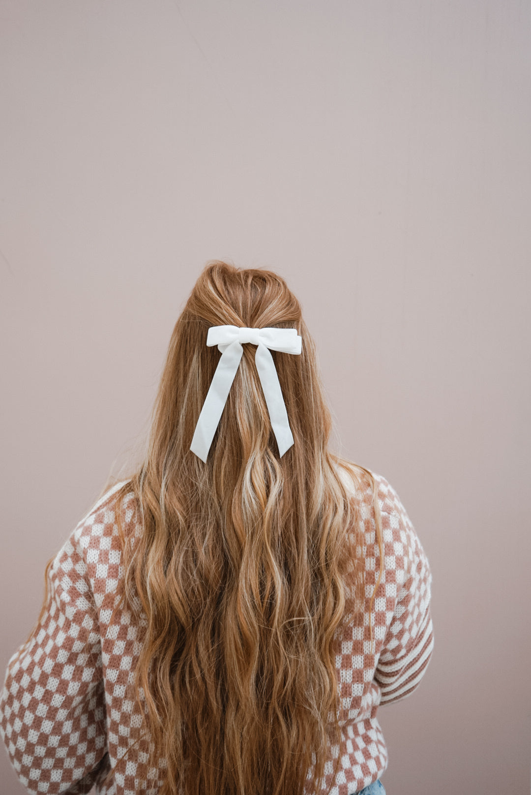 true love white velvet bow