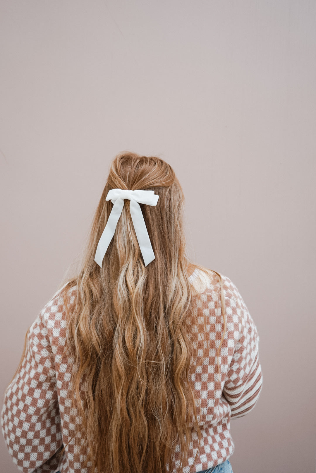 true love white velvet bow