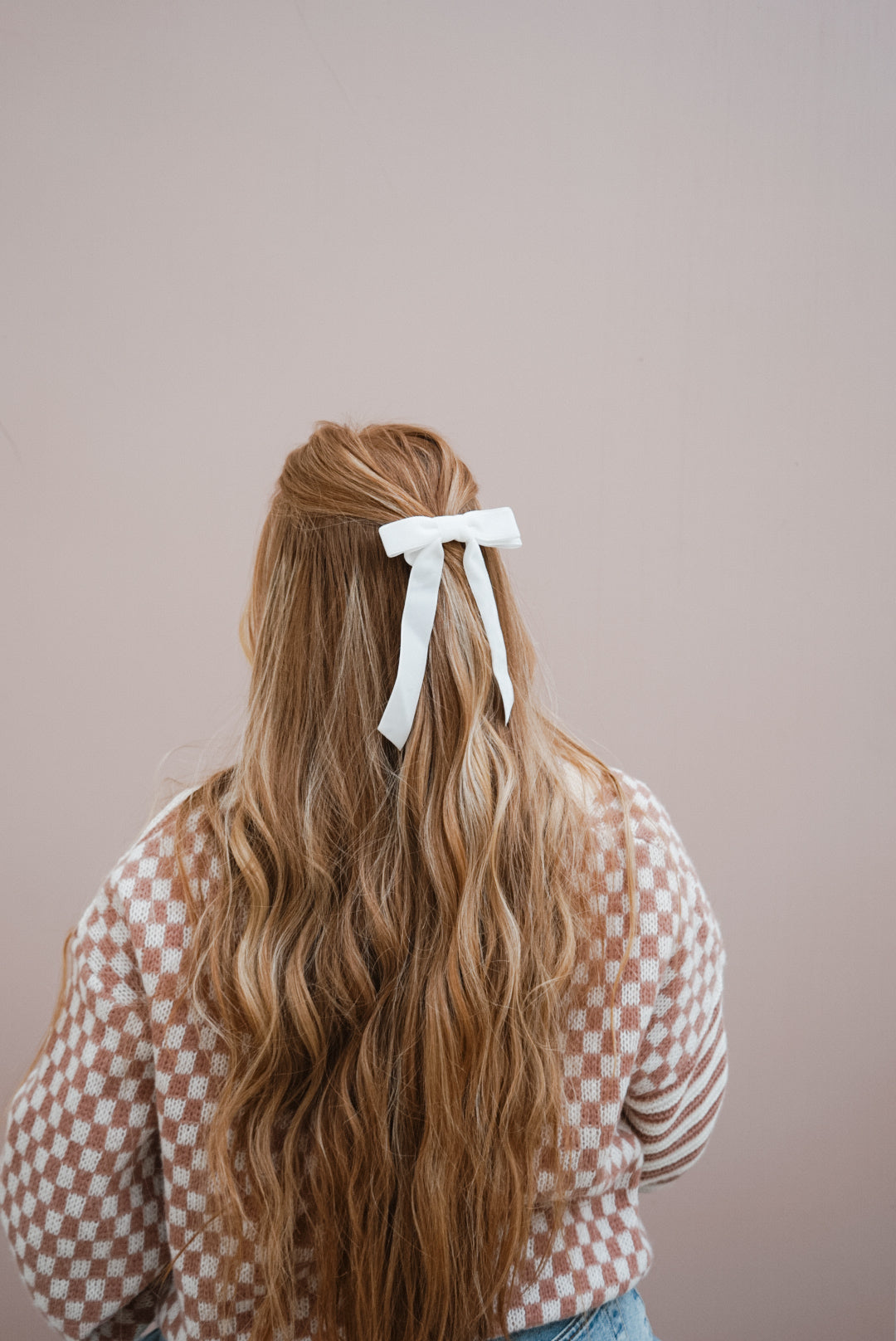 true love white velvet bow