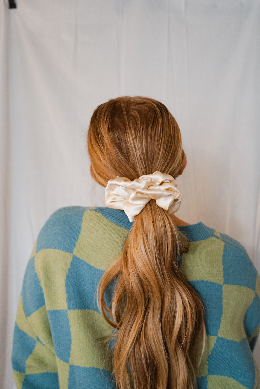 champagne silk charmeuse oversized scrunchies