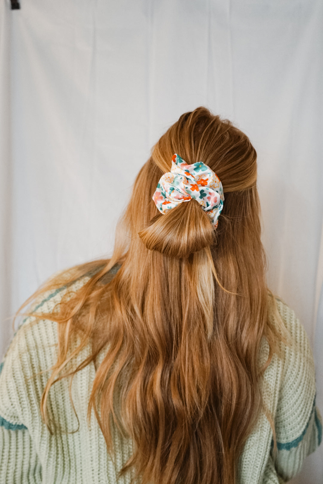 flower power silk charmeuse oversized scrunchie