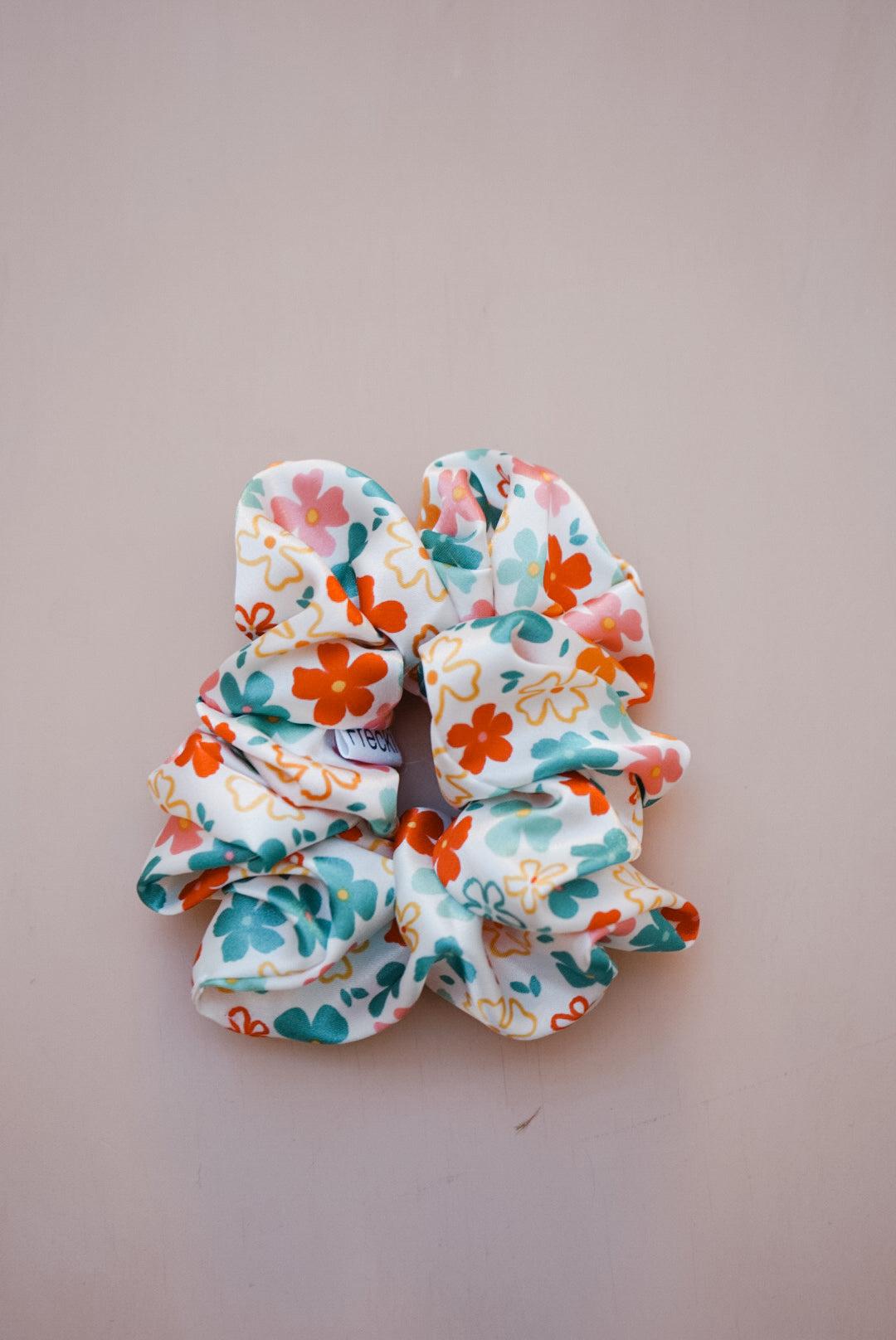 flower power silk charmeuse oversized scrunchie