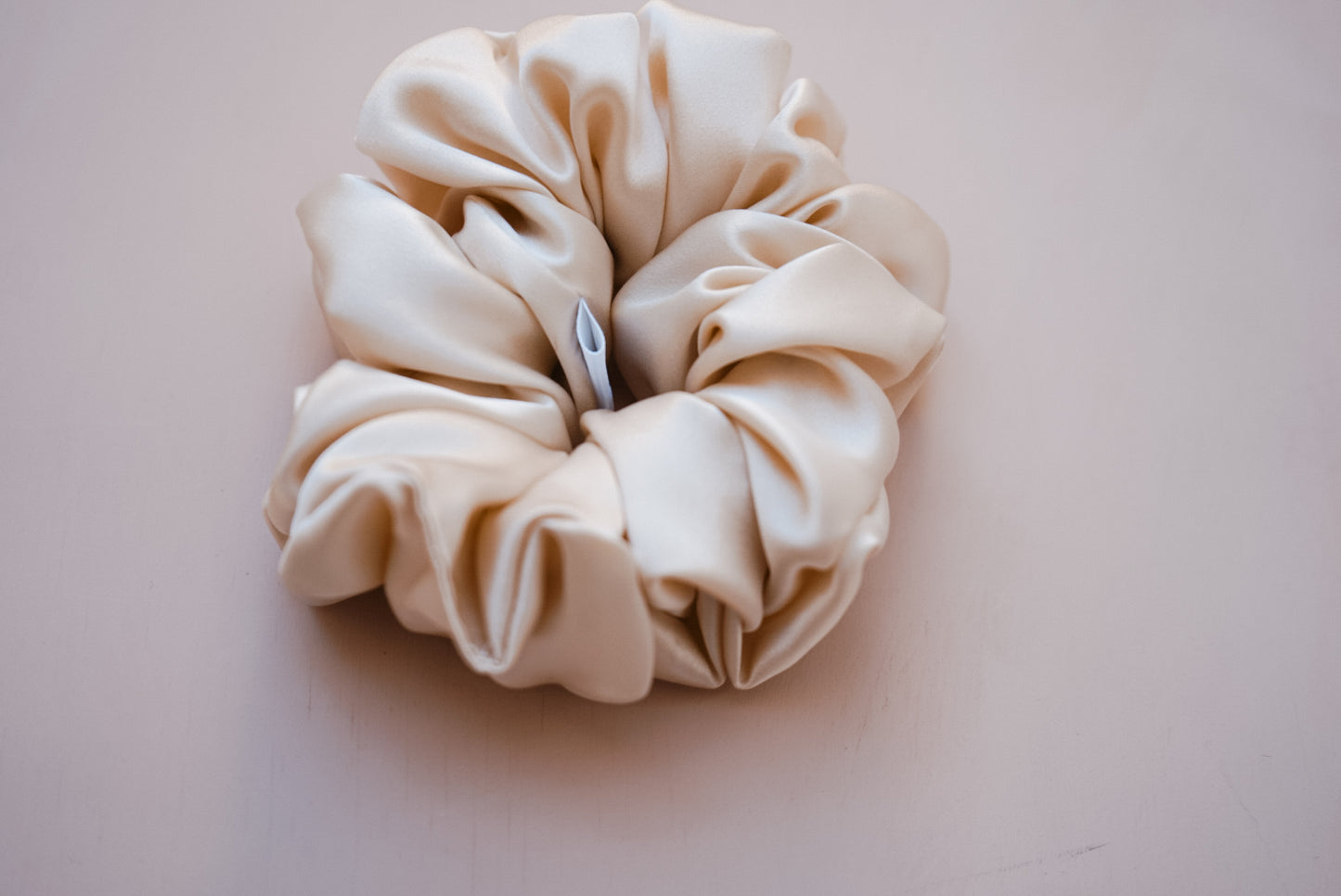 champagne silk charmeuse oversized scrunchies