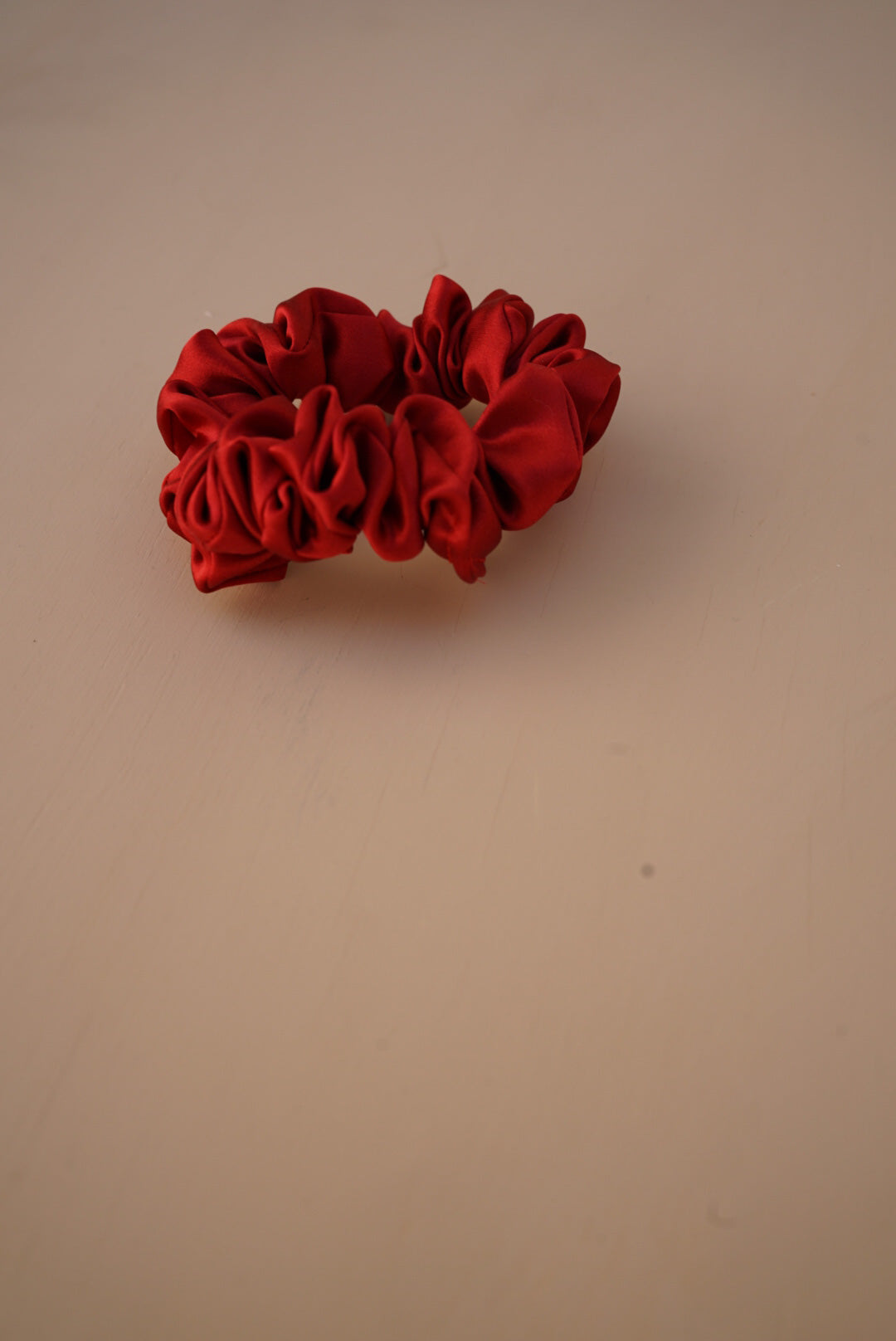 firecracker red silk skinny scrunchie