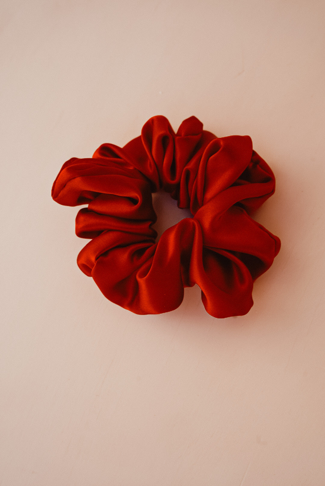 firecracker red silk oversized scrunchie