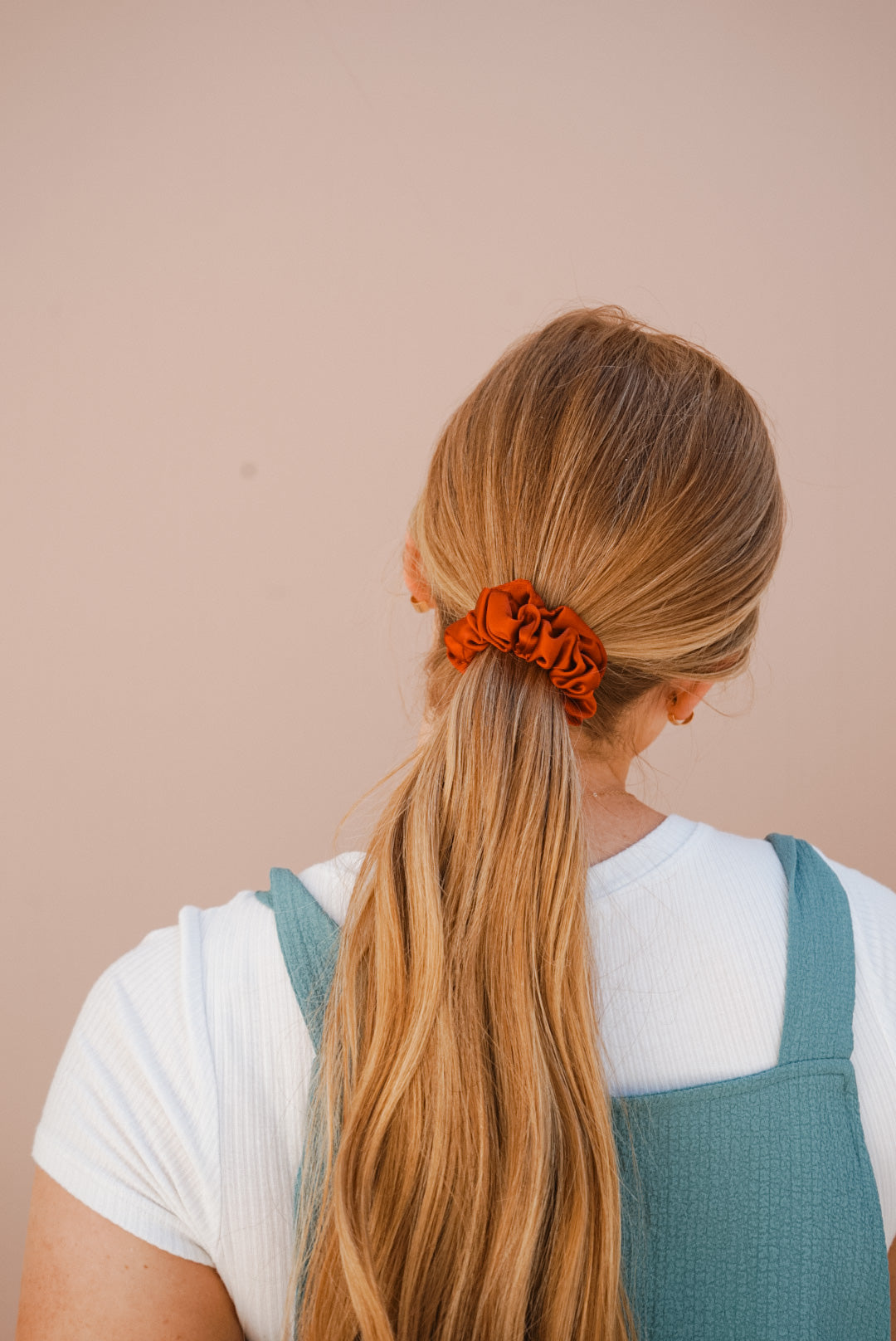 firecracker red silk skinny scrunchie