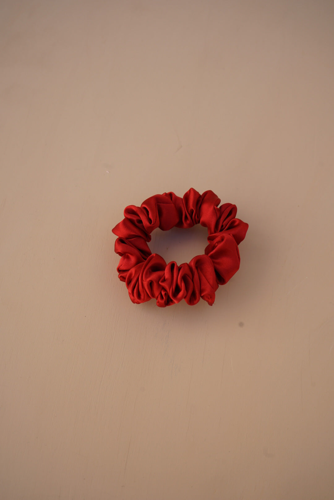 firecracker red silk skinny scrunchie