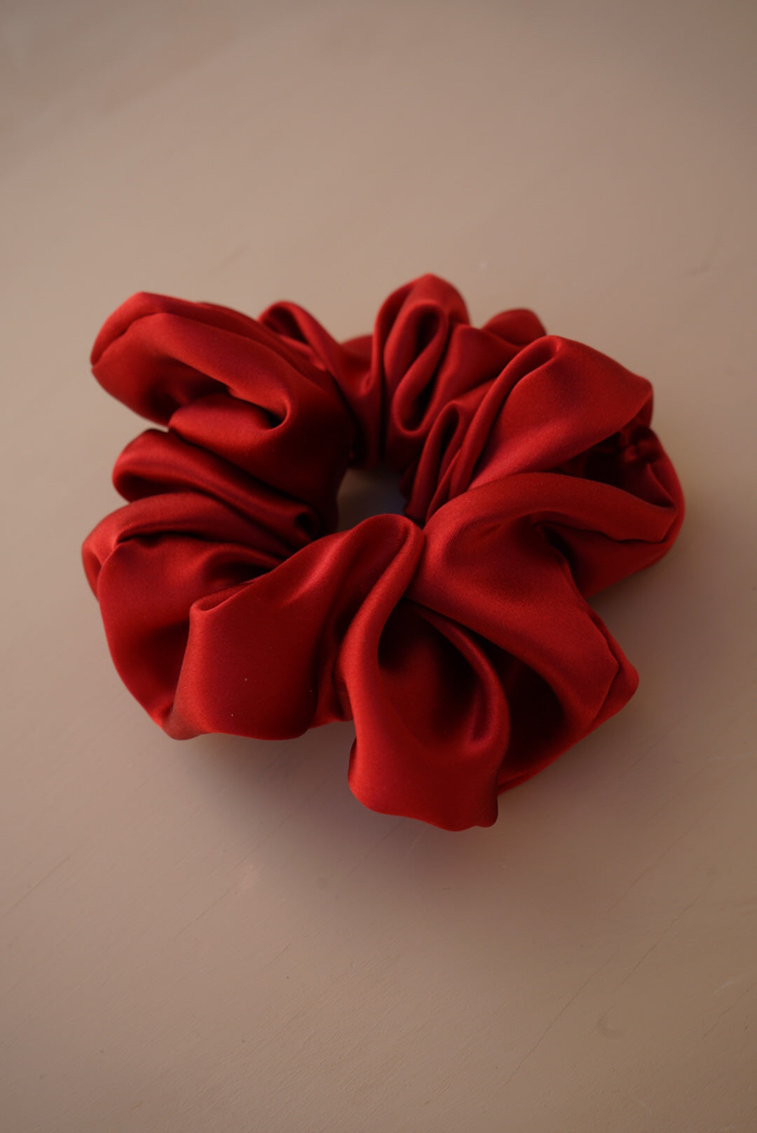 firecracker red silk oversized scrunchie