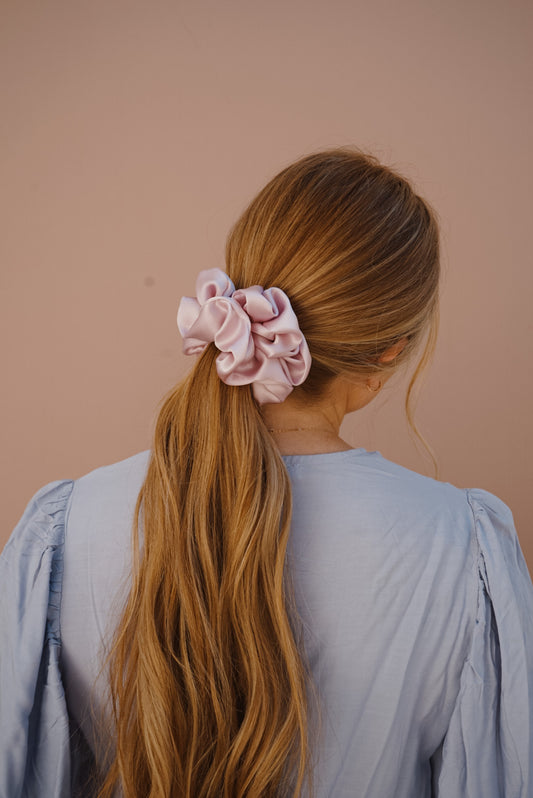 lavender silk oversized scrunchie