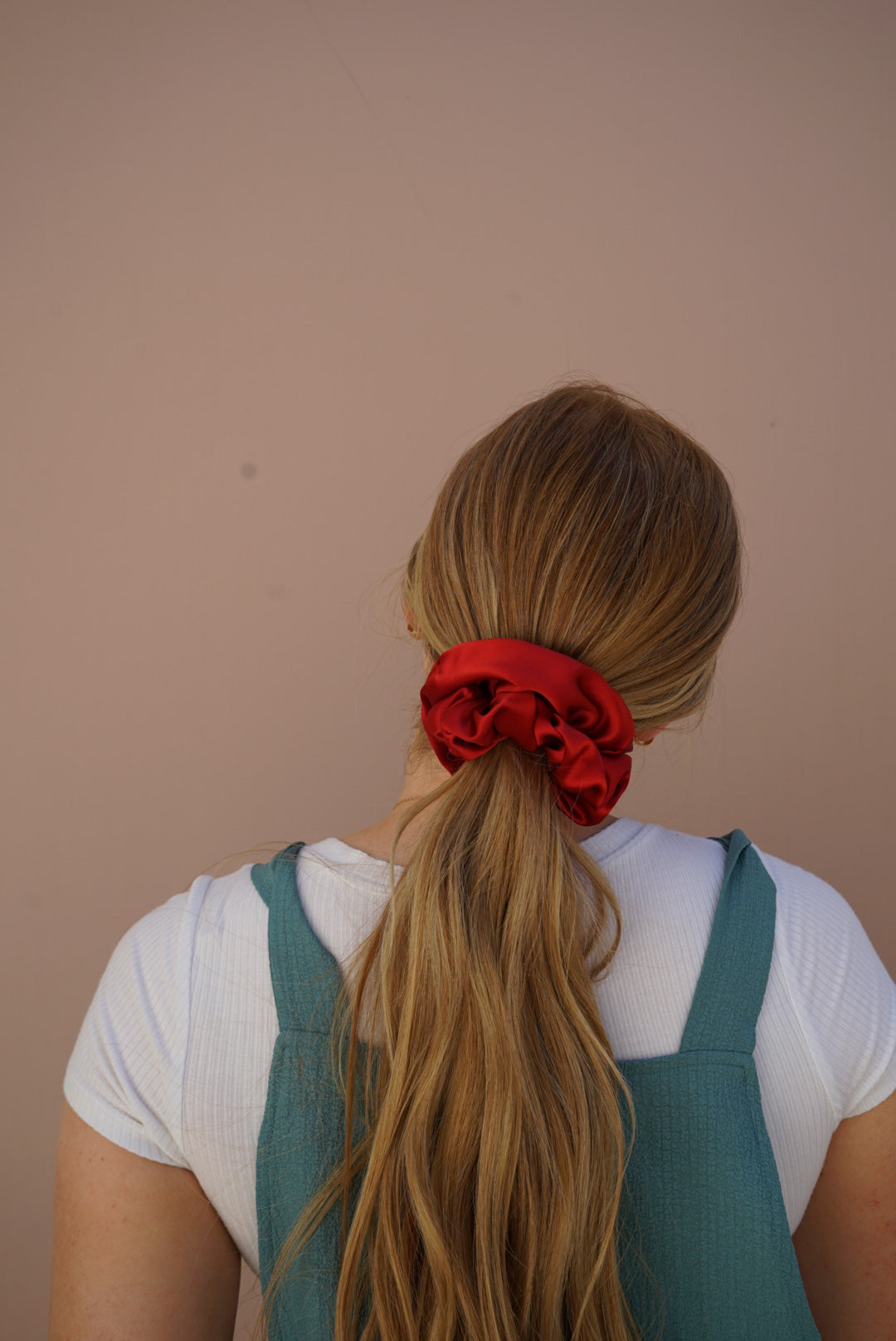 firecracker red silk oversized scrunchie