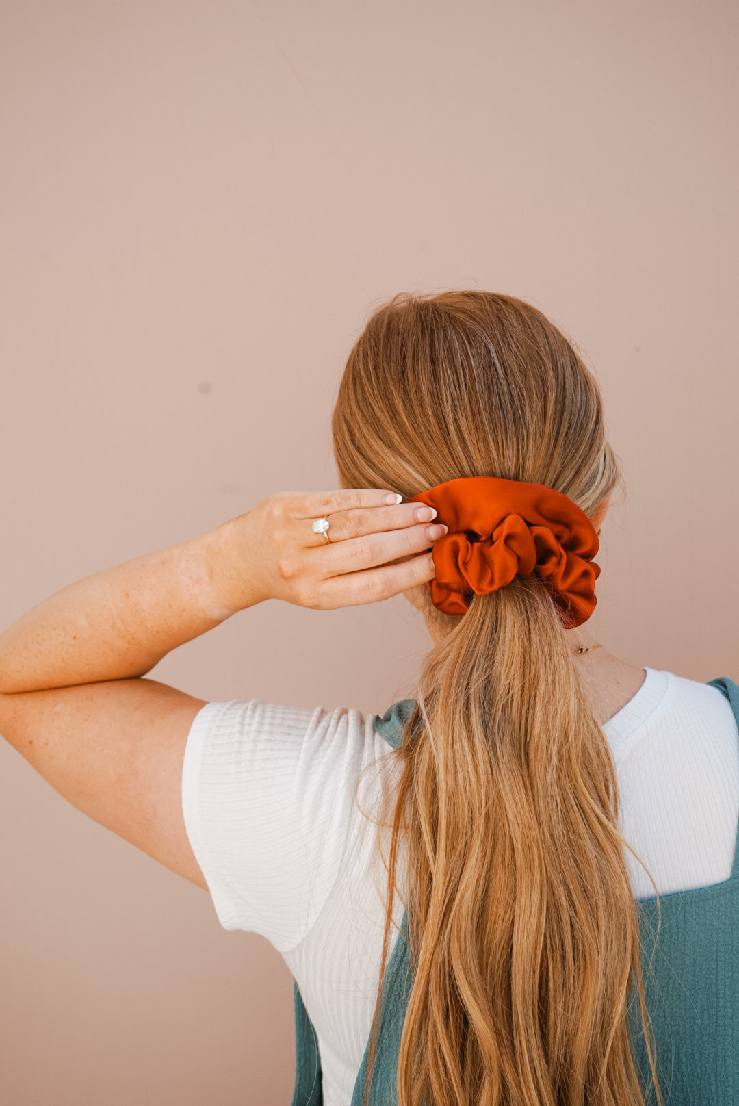 firecracker red silk oversized scrunchie