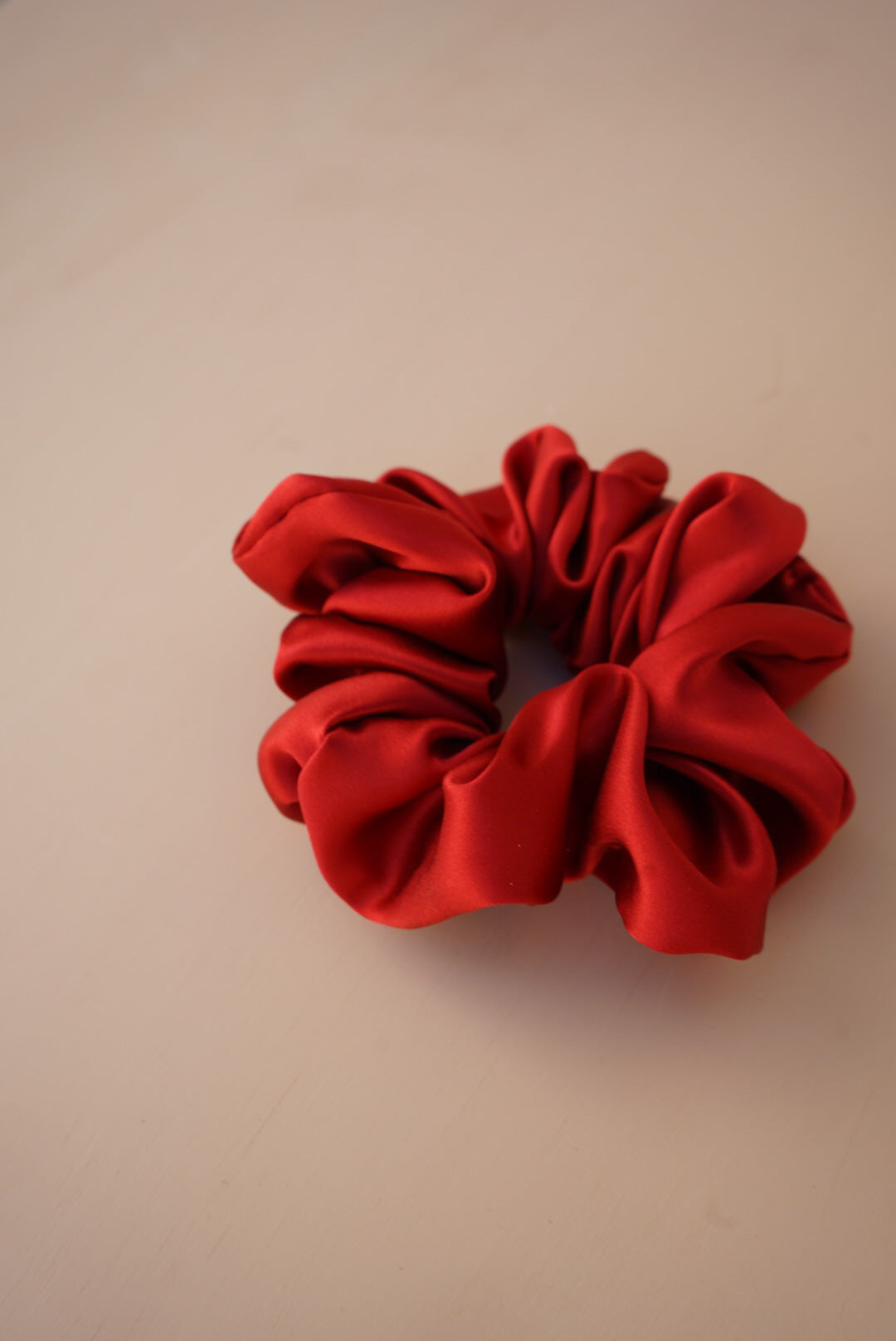 firecracker red silk oversized scrunchie