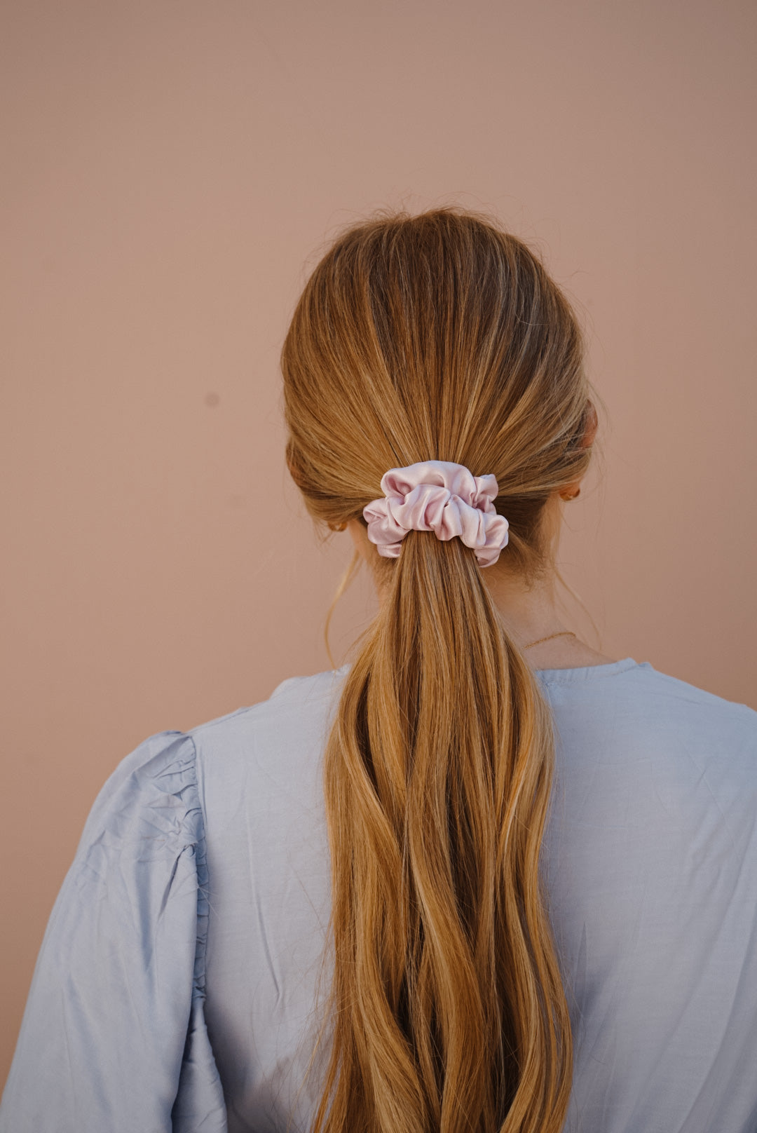 lavender silk skinny scrunchie