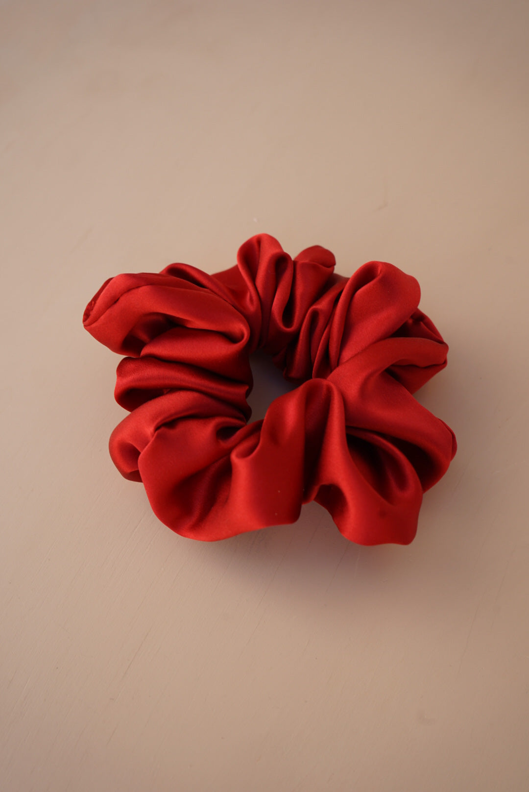 firecracker red silk oversized scrunchie