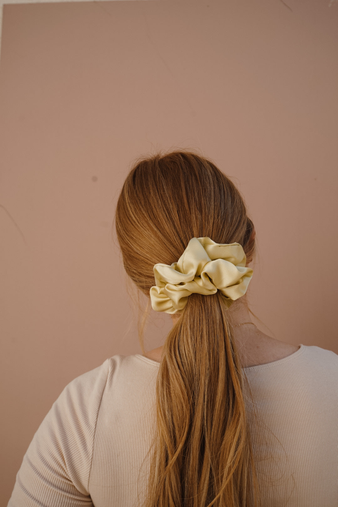 lime oversized silk scrunchie