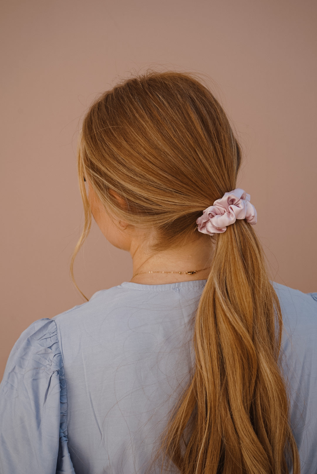 lavender silk skinny scrunchie