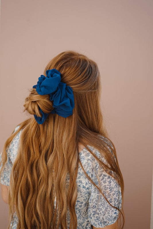 blue mega scrunchie