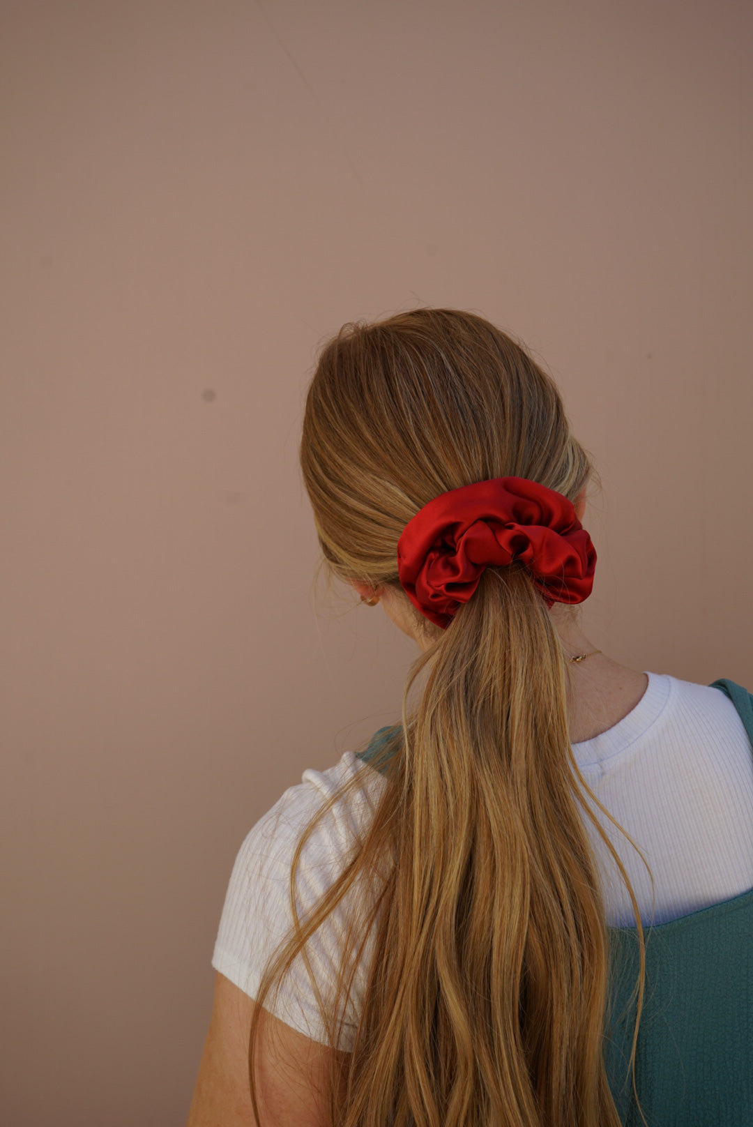 firecracker red silk oversized scrunchie