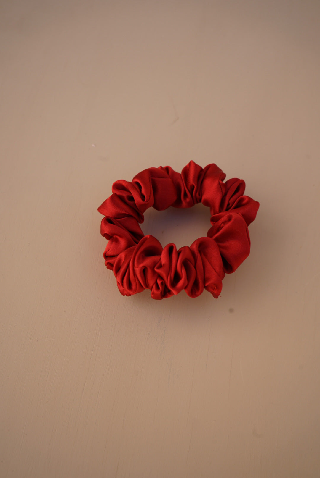 firecracker red silk skinny scrunchie