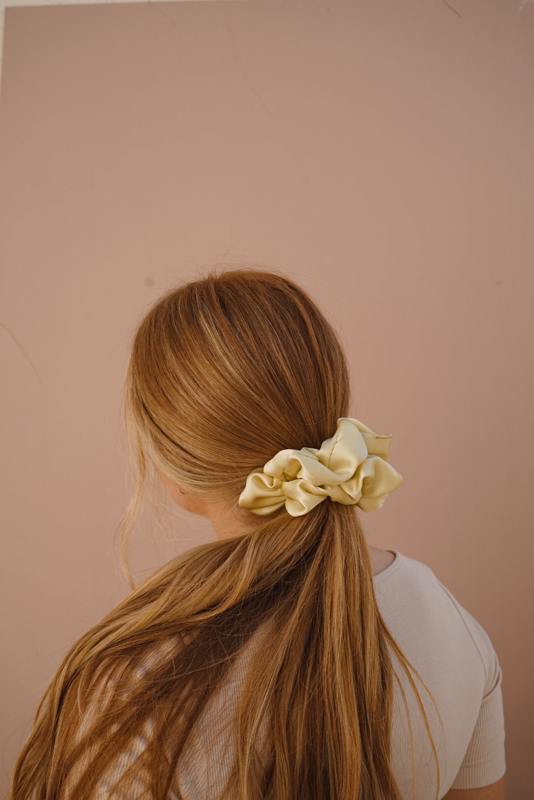 lime oversized silk scrunchie