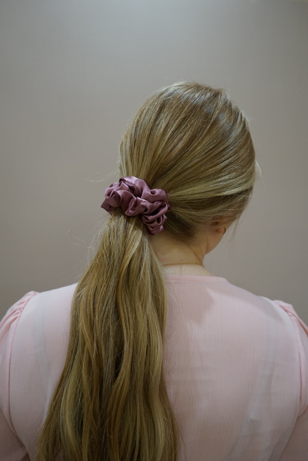 the berry skinny silk charmeuse scrunchie