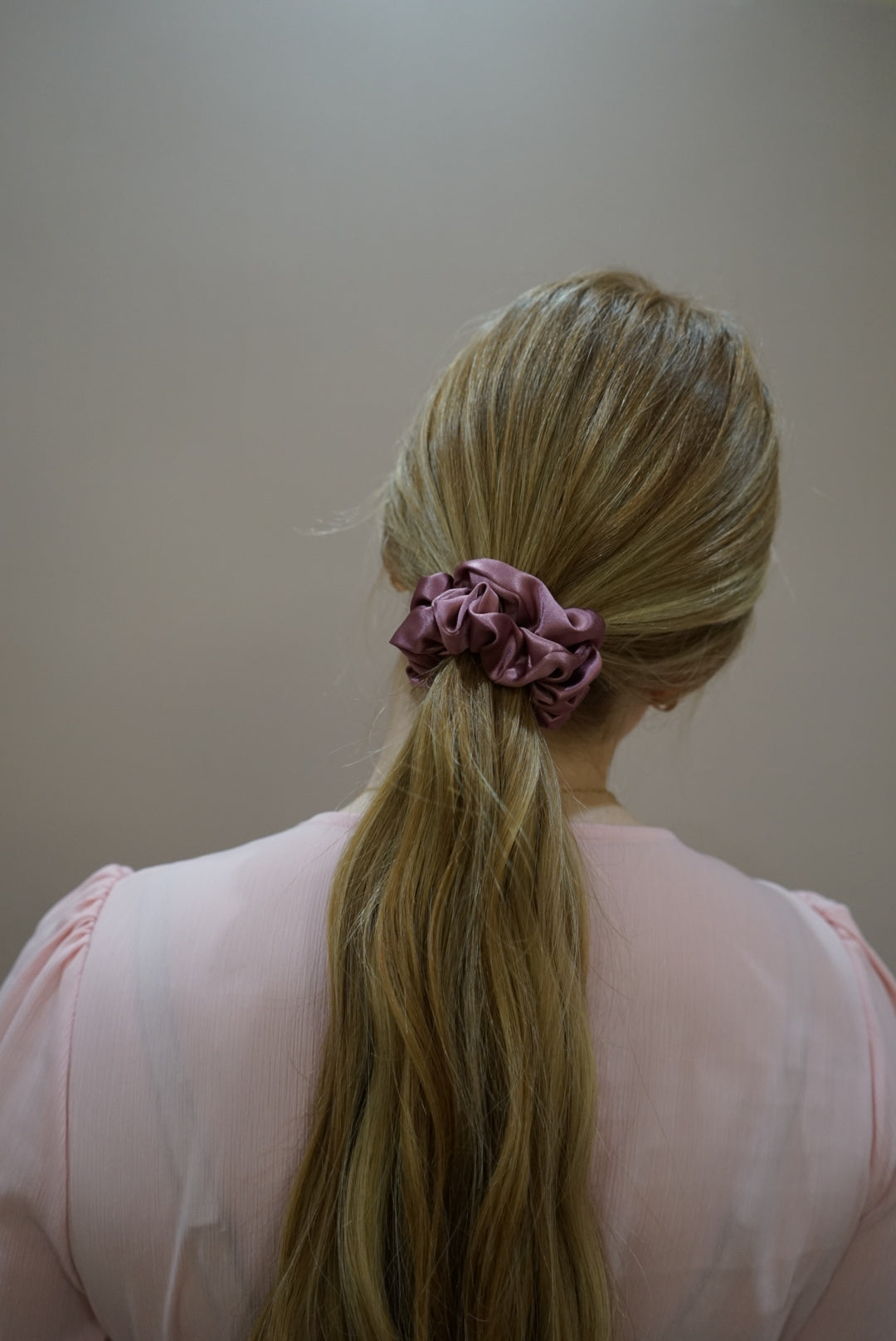 the berry skinny silk charmeuse scrunchie