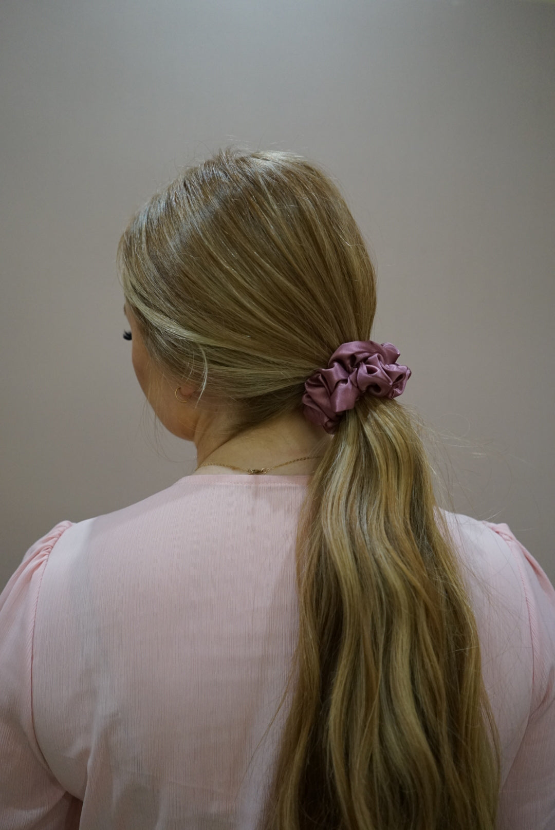 the berry skinny silk charmeuse scrunchie