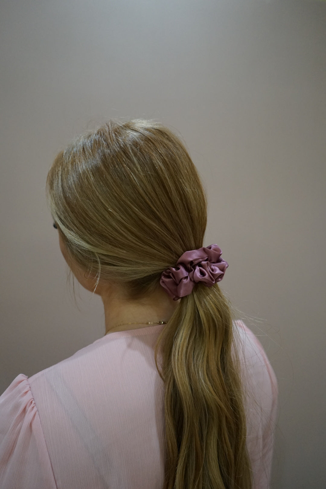 the berry skinny silk charmeuse scrunchie