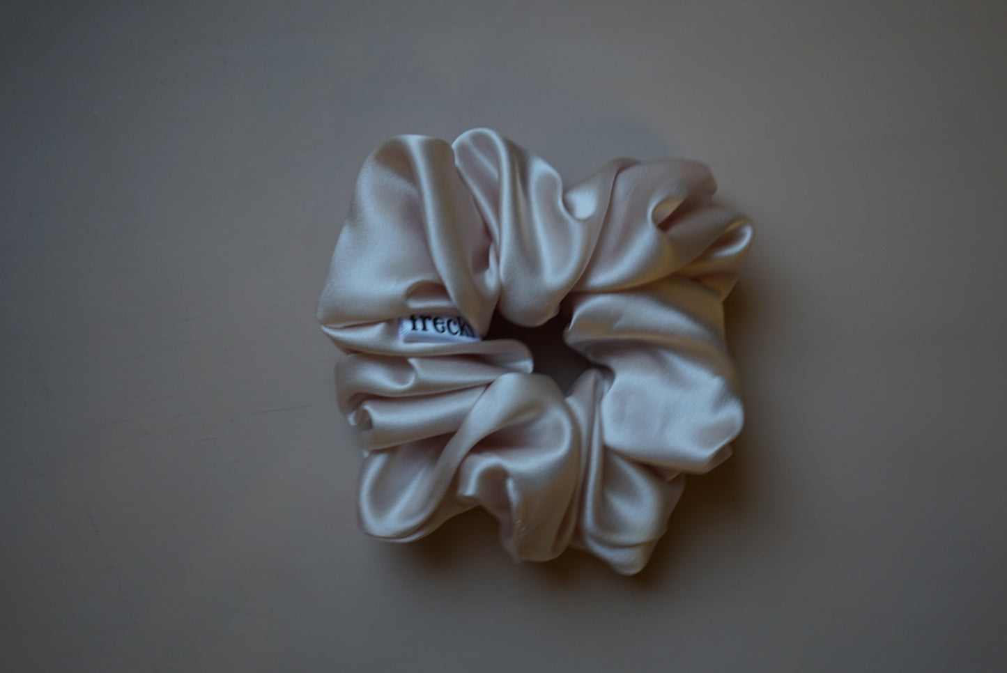 the petal pink oversized silk charmeuse scrunchie