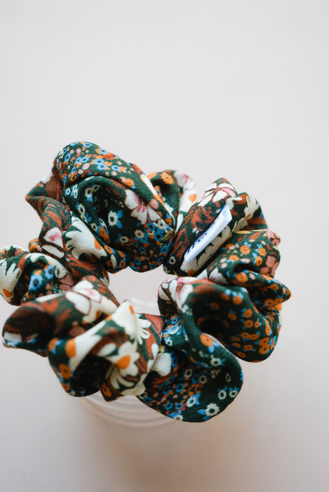 the green girl floral oversized scrunchie