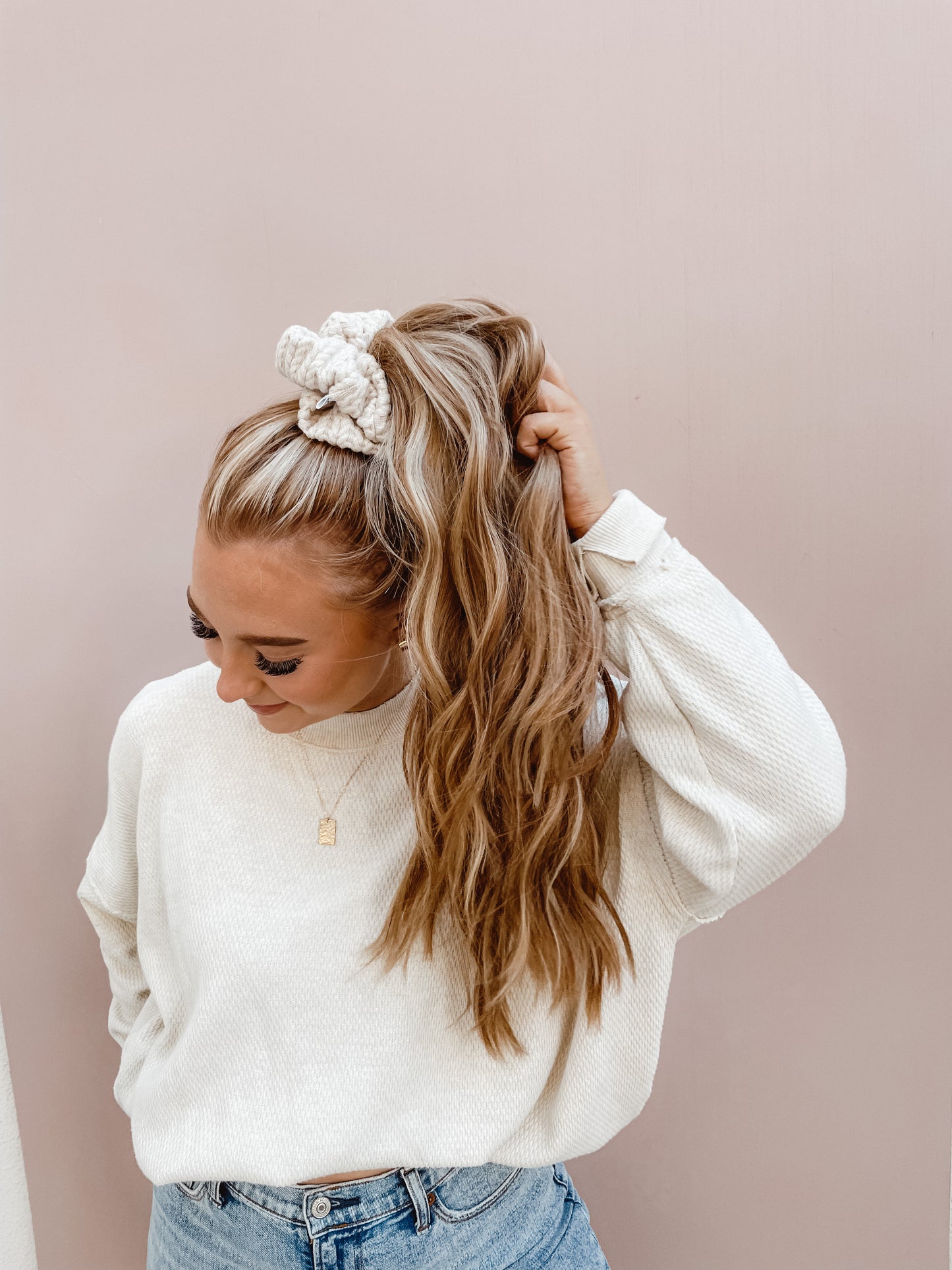 sweater season oversized scrunchie