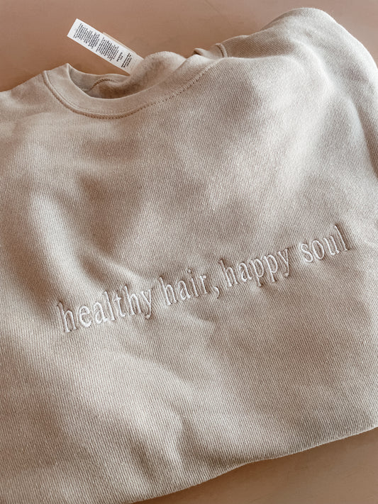 the healthy hair happy soul crewneck