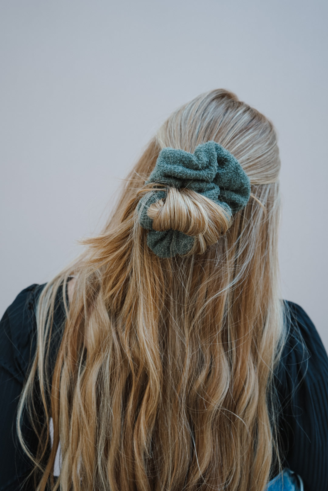 the olive teddy oversized scrunchie