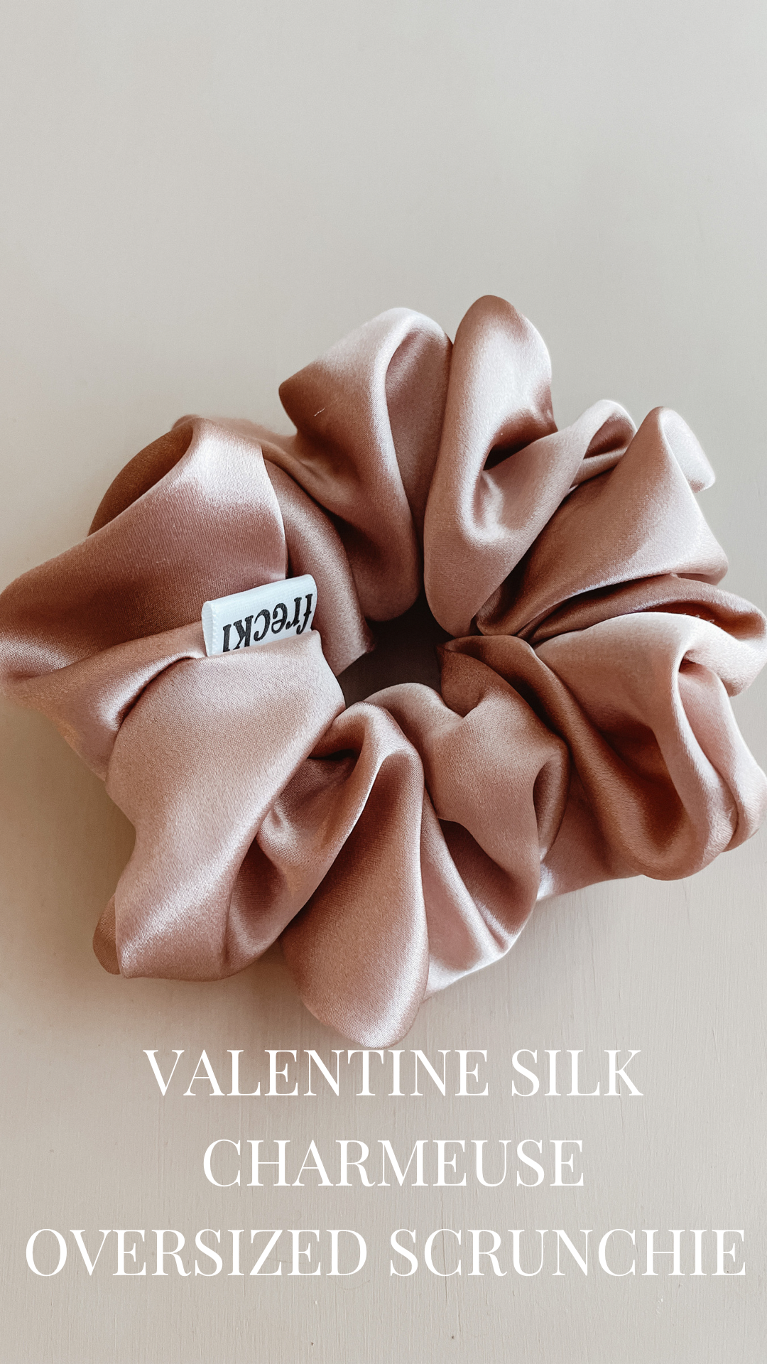 the blush silk charmeuse oversized scrunchie