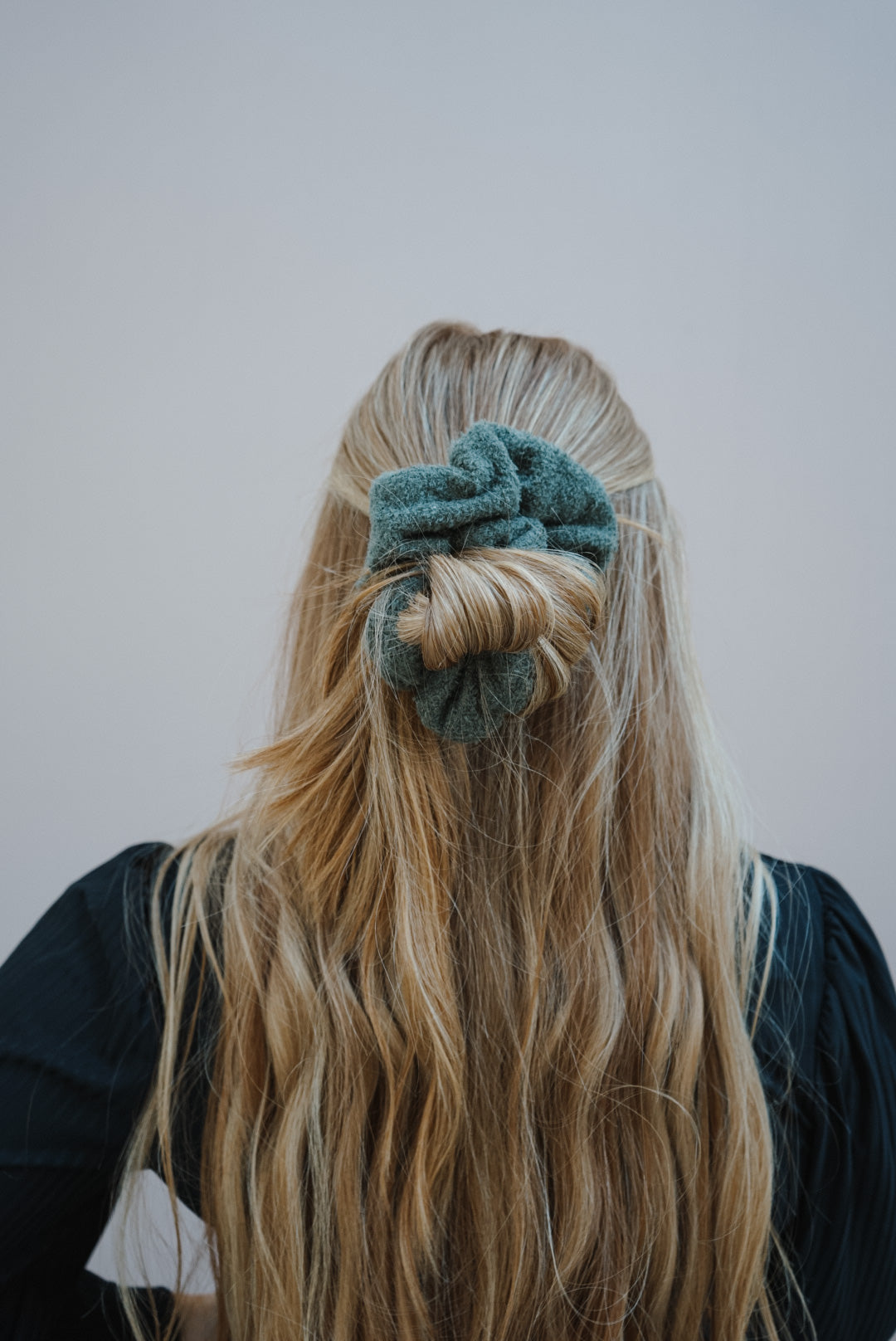 the olive teddy oversized scrunchie