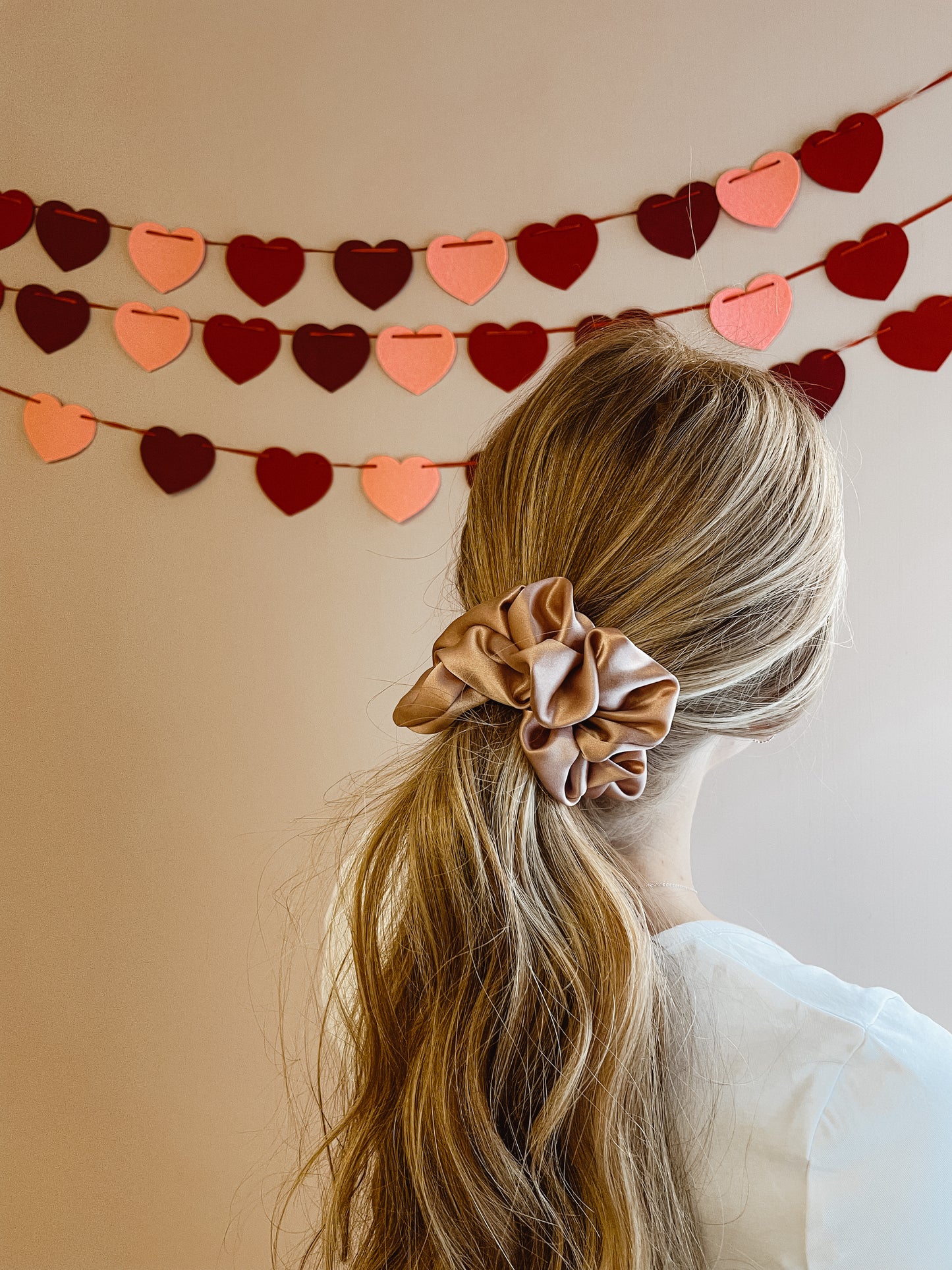 the blush silk charmeuse oversized scrunchie