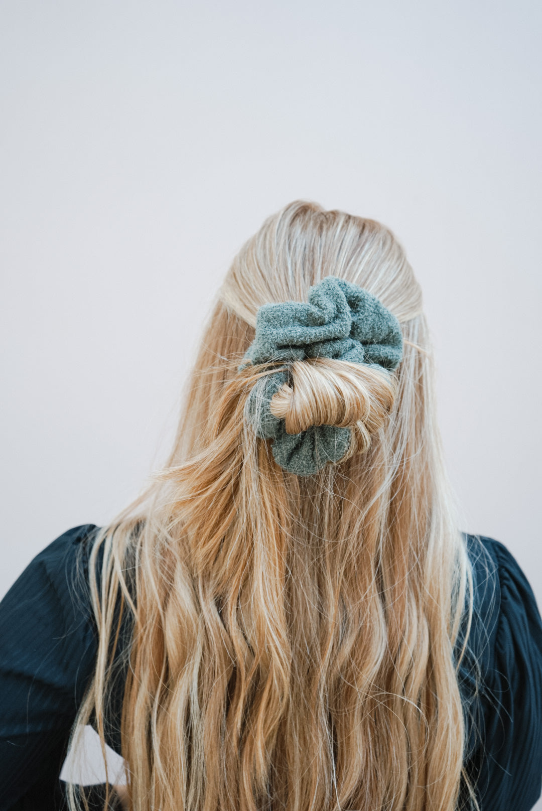 the olive teddy oversized scrunchie