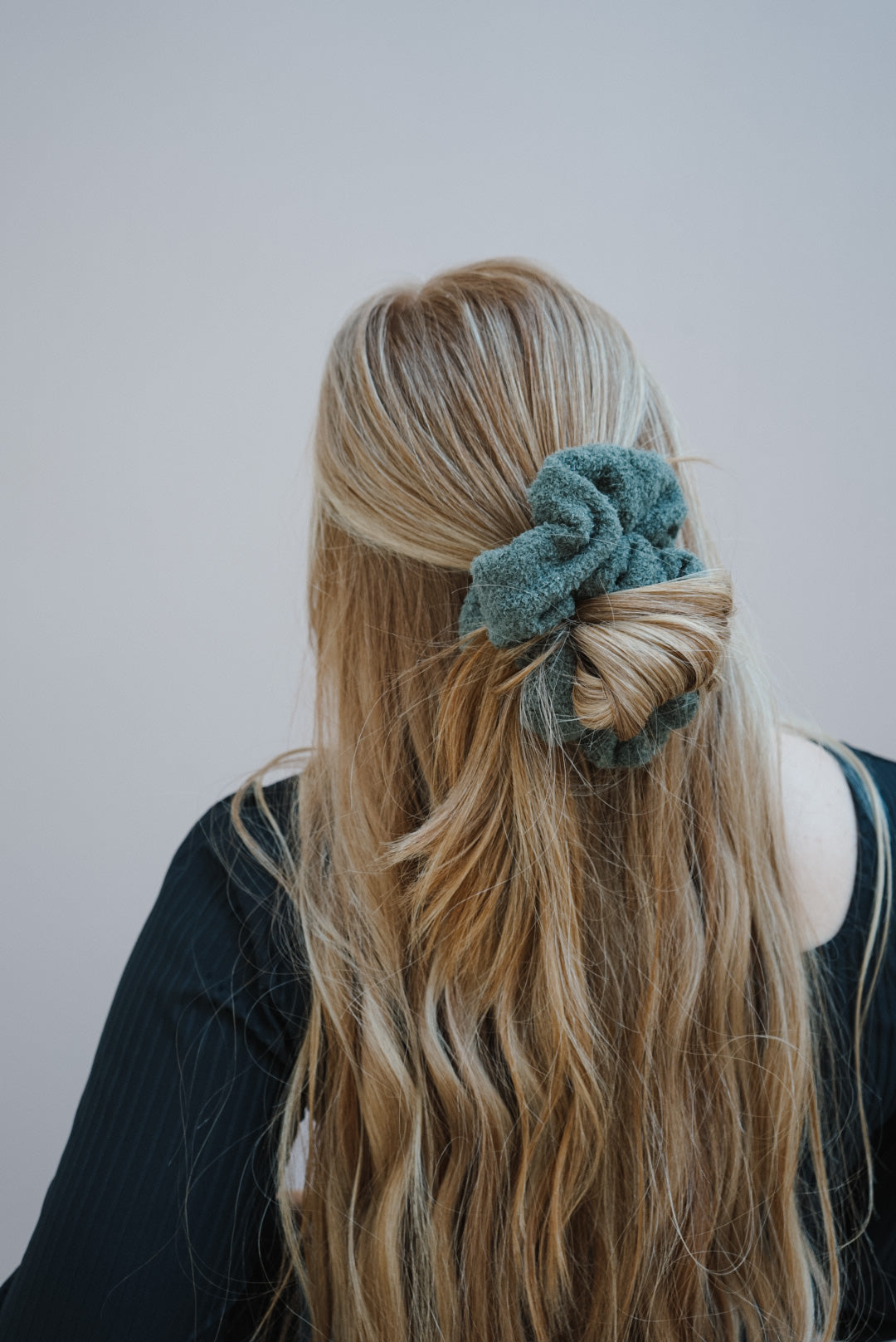 the olive teddy oversized scrunchie